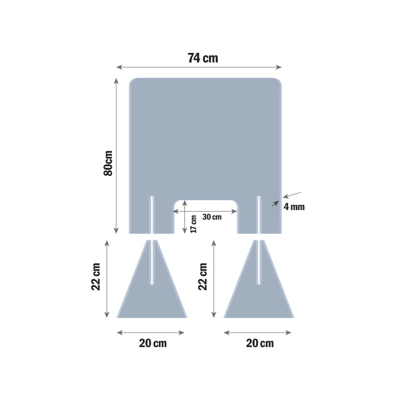 Mamparas Metacrilato 4 mm - Peana - Mold