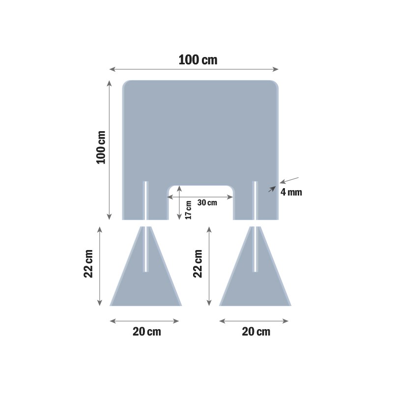 Mamparas Metacrilato 4 mm - Peana - Mold