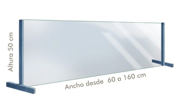 Mamparas Proteck - L - Cristal - Altura 50 cm