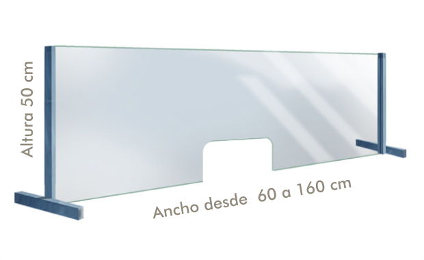 Mamparas Proteck - L - Cristal - Altura 50 cm